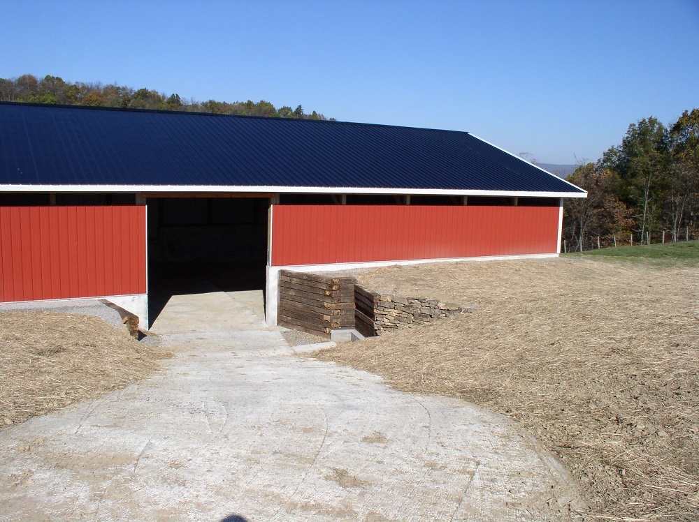 Barn completed from funding from Soil Conservation District