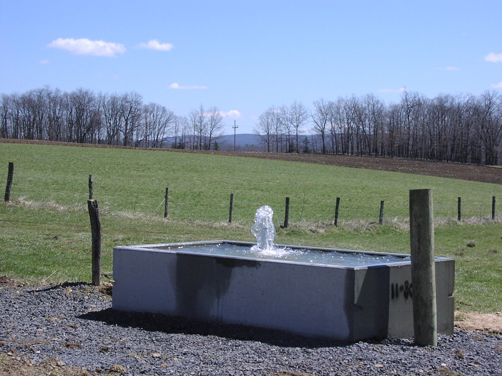 Cattle Waterer constructed by Garrett Soil Conservation District