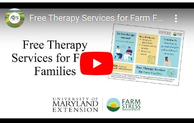 Video telling about free therapy sessions for farmers.