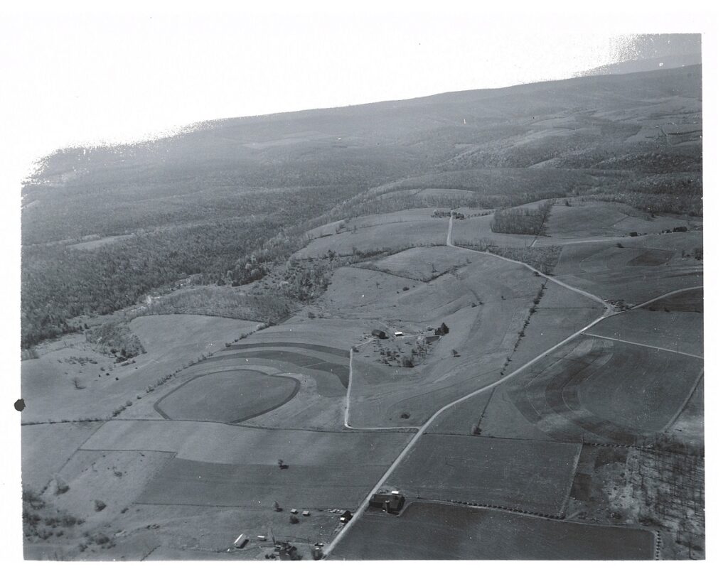 Aerial photo taken in Garrett County Maryland in 1960.