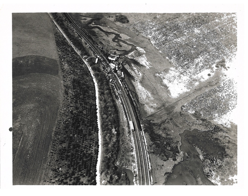 Aerial View of Tree Plantings around Train Tracks Garrett County, MD