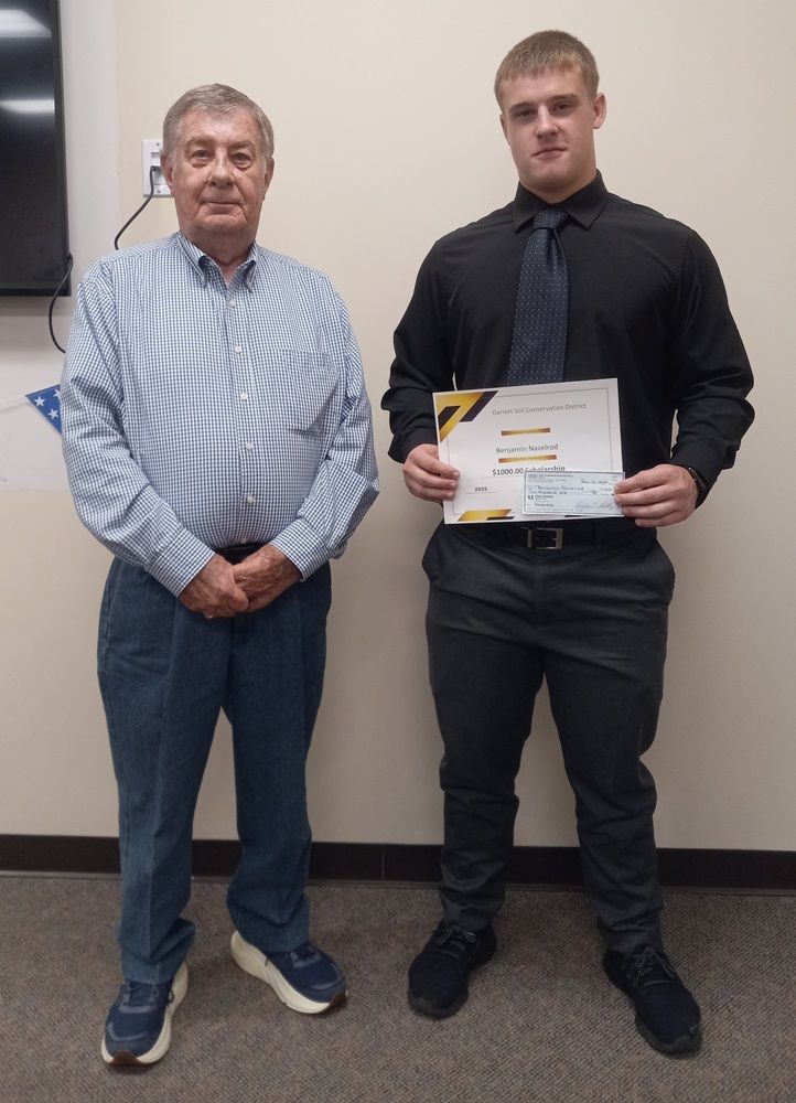 Scholarship winner with former GSCD Board President